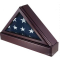Triangle Medal Box for Flag and Made of Wood